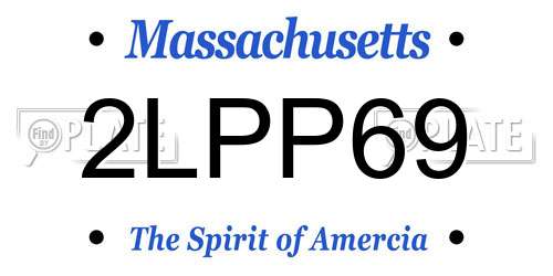 2LPP69 Massachusetts License Plate
