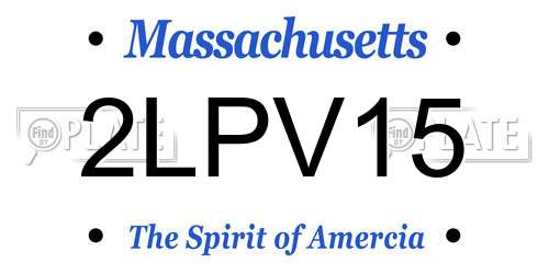 2LPV15 Massachusetts License Plate