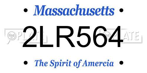 2LR564 Massachusetts License Plate