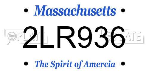2LR936 Massachusetts License Plate