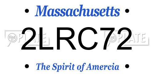 2LRC72 Massachusetts License Plate