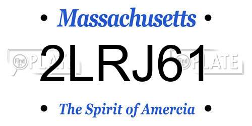 2LRJ61 Massachusetts License Plate