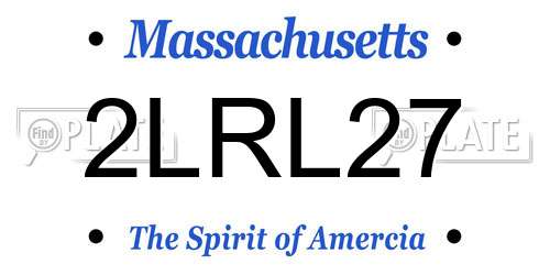 2LRL27 Massachusetts License Plate