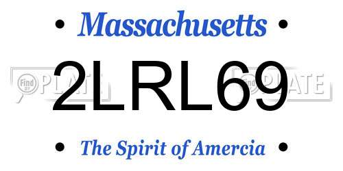 2LRL69 Massachusetts License Plate