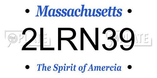 2LRN39 Massachusetts License Plate