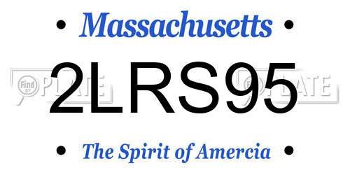 2LRS95 Massachusetts License Plate