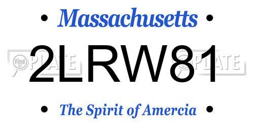 2LRW81 Massachusetts License Plate