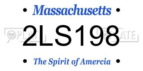 2LS198 Massachusetts License Plate