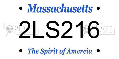 2LS216 Massachusetts License Plate