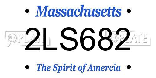 2LS682 Massachusetts License Plate