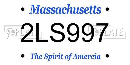 2LS997 Massachusetts License Plate