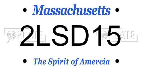 2LSD15 Massachusetts License Plate