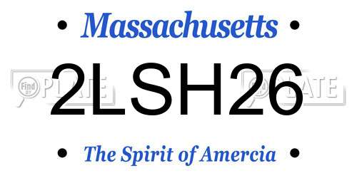 2LSH26 Massachusetts License Plate