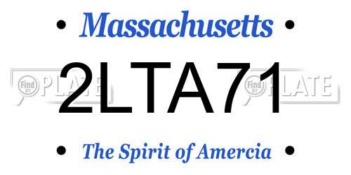 2LTA71 Massachusetts License Plate
