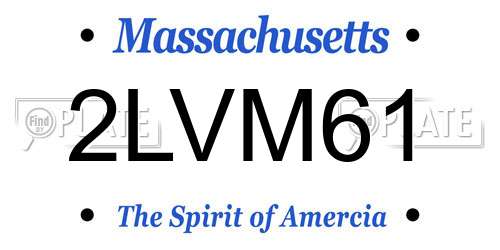 2LVM61 Massachusetts License Plate