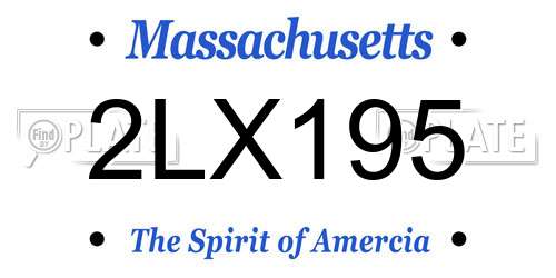 2LX195 Massachusetts License Plate