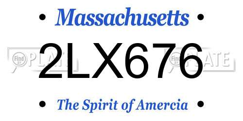 2LX676 Massachusetts License Plate