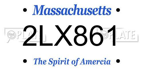 2LX861 Massachusetts License Plate