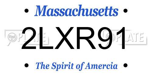 2LXR91 Massachusetts License Plate