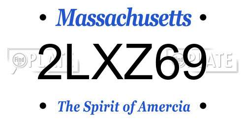 2LXZ69 Massachusetts License Plate