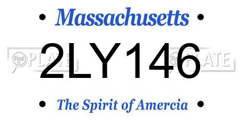2LY146 Massachusetts License Plate