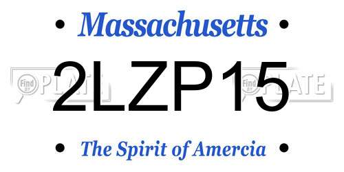 2LZP15 Massachusetts License Plate