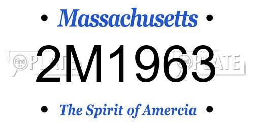 2M1963 Massachusetts License Plate