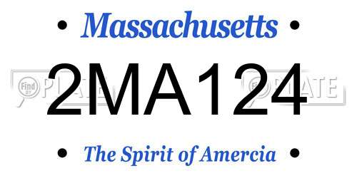 2MA124 Massachusetts License Plate