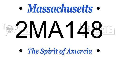 2MA148 Massachusetts License Plate