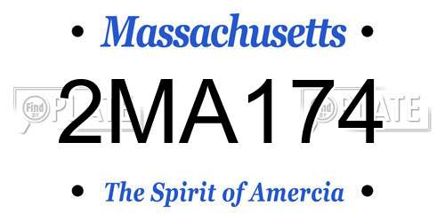 2MA174 Massachusetts License Plate