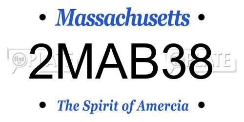 2MAB38 Massachusetts License Plate