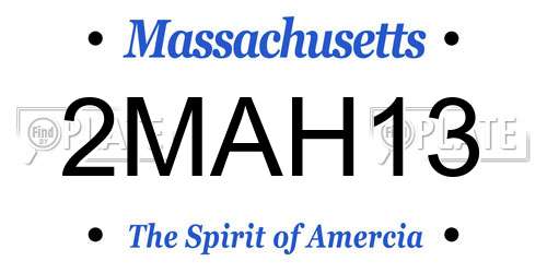 2MAH13 Massachusetts License Plate