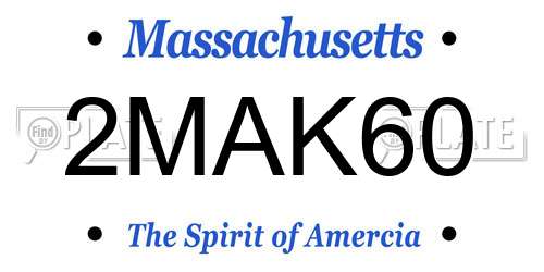 2MAK60 Massachusetts License Plate