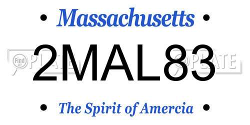 2MAL83 Massachusetts License Plate