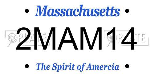 2MAM14 Massachusetts License Plate