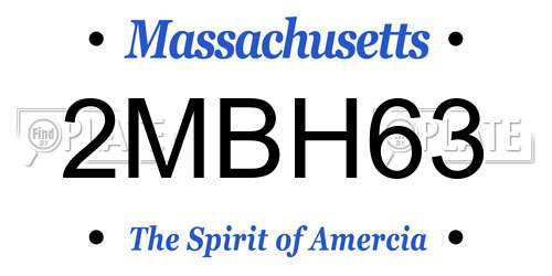 2MBH63 Massachusetts License Plate