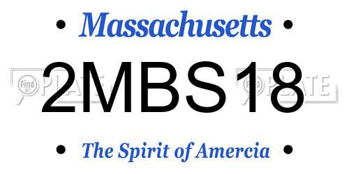 2MBS18 Massachusetts License Plate