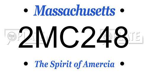 2MC248 Massachusetts License Plate