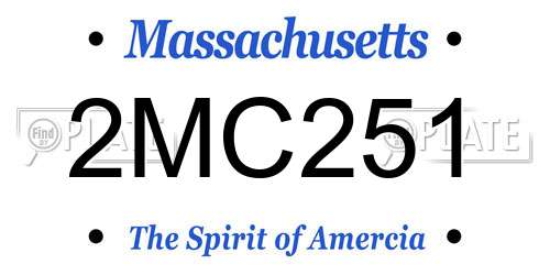 2MC251 Massachusetts License Plate