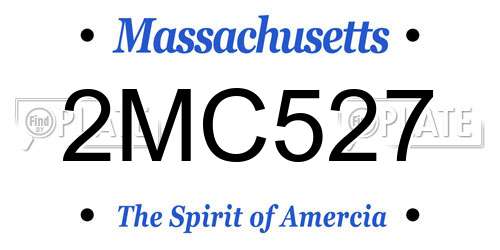 2MC527 Massachusetts License Plate