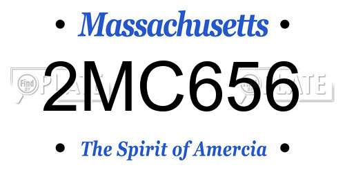 2MC656 Massachusetts License Plate