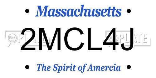 2MCL4J Massachusetts License Plate