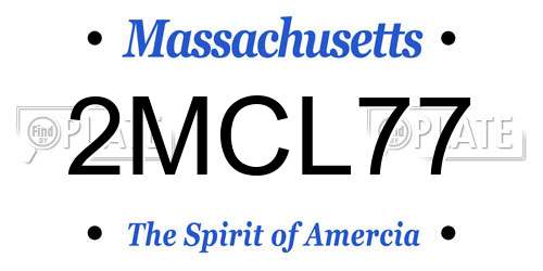 2MCL77 Massachusetts License Plate