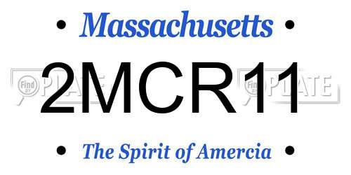 2MCR11 Massachusetts License Plate
