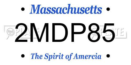 2MDP85 Massachusetts License Plate