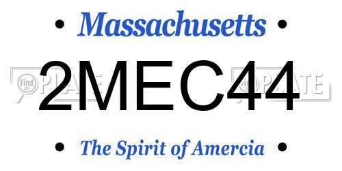 2MEC44 Massachusetts License Plate