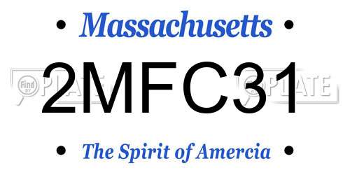2MFC31 Massachusetts License Plate