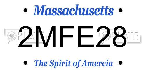 2MFE28 Massachusetts License Plate