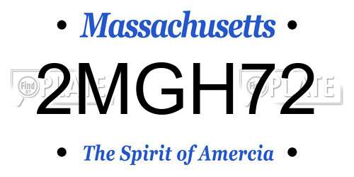 2MGH72 Massachusetts License Plate
