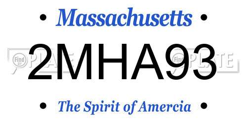 2MHA93 Massachusetts License Plate
